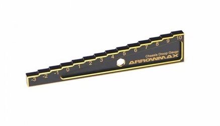 CHASSIS DROOP GAUGE 3 TO 10 MM FOR 1:10 CARS (10MM) BLACK GOLDEN