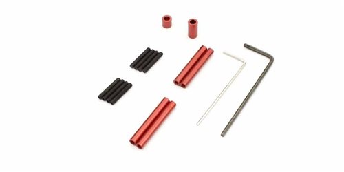 Aluminium red anodized  Link Rod Set Mini-Z 4X4 MX01- WB 120mm