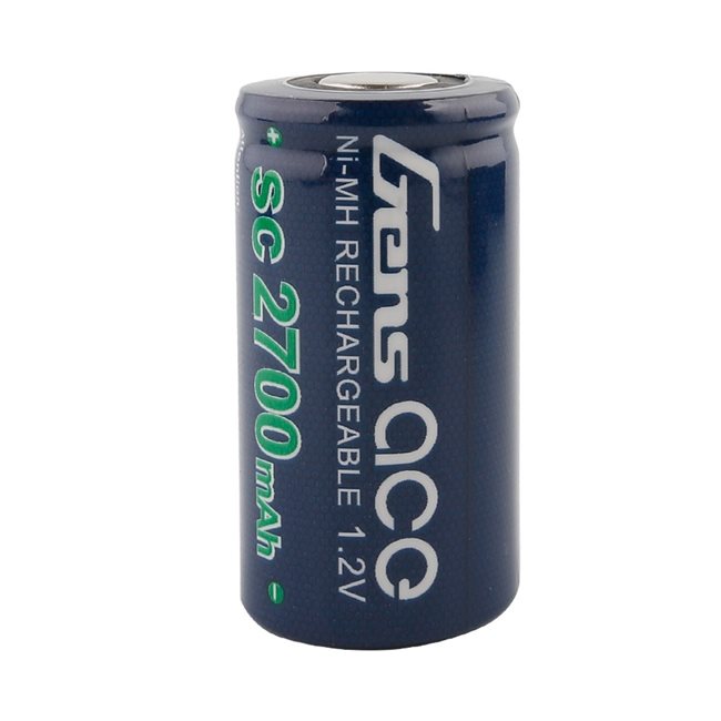 Gens ace Battery NiMh 1.2V-SC2700Mah Loose Cell  43x21mm 48g